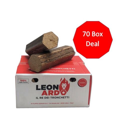 Leonardo Beech Wood Pizza Briquettes - 70 Box Deal