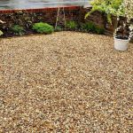 Golden gravel landscaping 