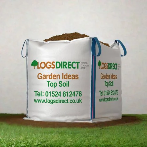 Topsoil in a bulk dumpy bag 