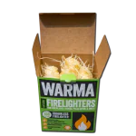 eco wood wool firelighters box and contents